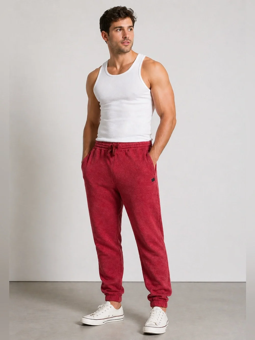 Lunya Lahgo Restore Double Faced Red Heathered Jogger Athletic Pant Medium NWT - Picture 3 of 13